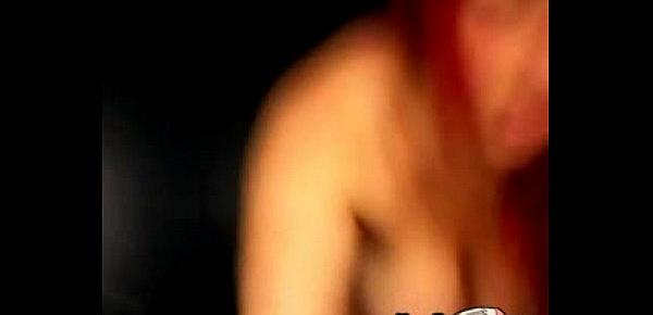  Busty Redhead shows huge tits during live show